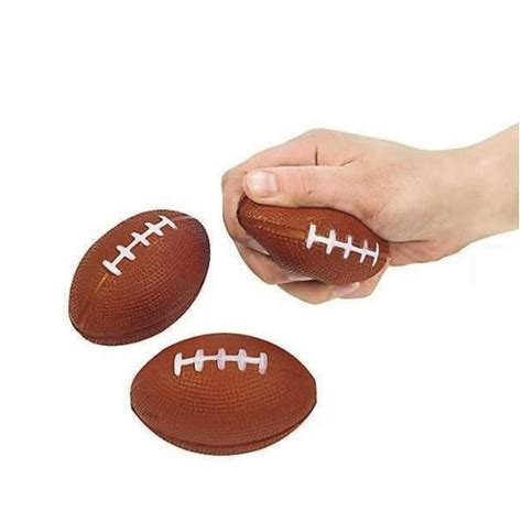 Mini Foam Football Stress Balls Pack Of 12 Football Squeeze Balls