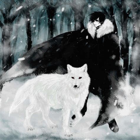 Jon Snow1479076 Anime Wolf Trendy Games Game Of Thrones Art