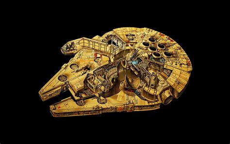 Wallpaper Millennium Falcon Star Wars Vehicle Digital Art Artwork