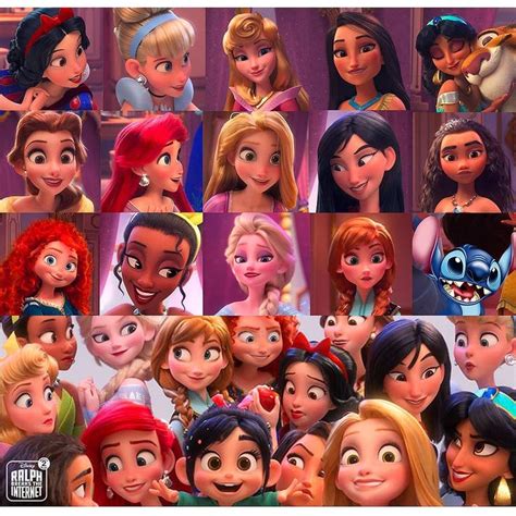 Princess Line Up ♥️ All Disney Princesses Disney Disney Princess Art
