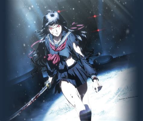 2732x2048 Resolution Female Anime Character With Sword Blood C