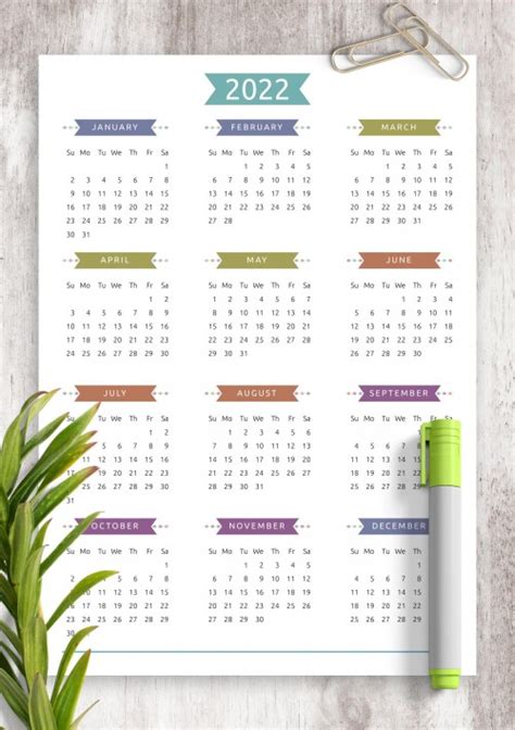 Printable 2022 Calendars