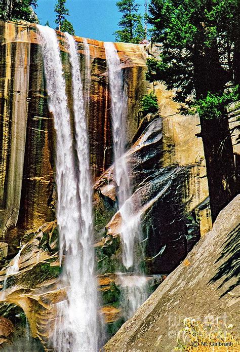 Yosemites Waterfalls And Striations Photograph By Nl Galbraith