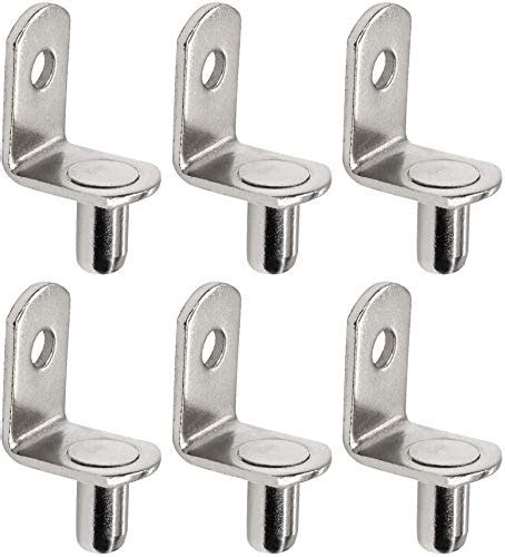50 Pack Shelf Support Pegs 6mm L Shaped Clips For Kitchen And Bookcase