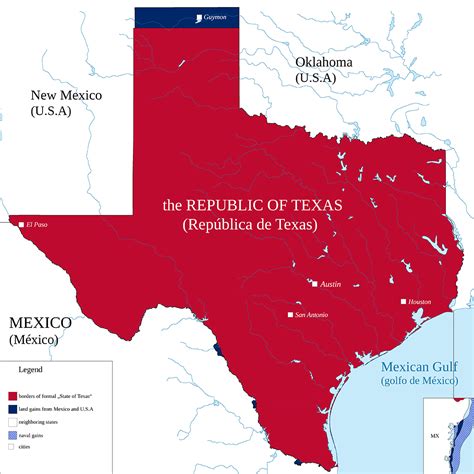 32 Republic Of Texas Map - Maps Database Source