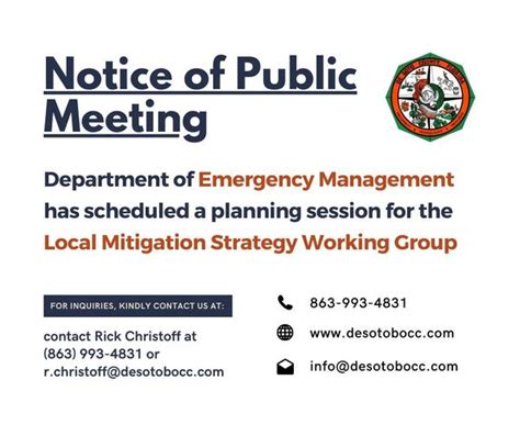 Desoto County Department Of Emergency Management Announce Planning