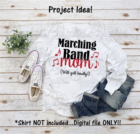 Marching Band Mom Svg Marching Band Svg Band Music Etsy