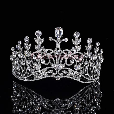 Luxury Queen Bridal Tiara Bachelorette Wedding Crown Crystal Rhinestone Headband Ebay