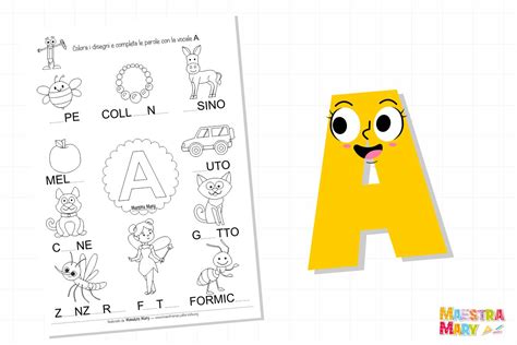 Scheda Sulla Vocale A Maestra Mary