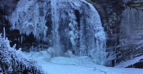 Frozen Waterfalls Deep Freeze Across Western North Carolina Stops Flow