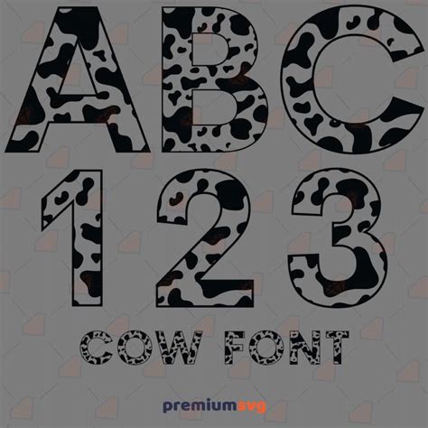 Cow Alphabet Font Svg Leopard Font Svg Cut File Premiumsvg
