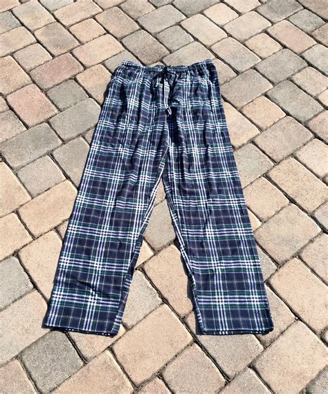 Flannel Pajama Bottoms For Tall Men Classic Navy Plaid