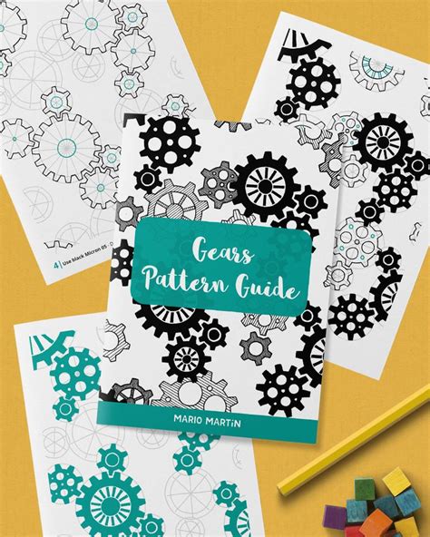 Gears Pattern Drawing Guide How To Draw Steampunk Patterns Etsy