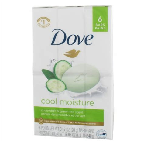 Dove Cool Moisture Moisturizer Cream Bars Cucumber And Green Tea 3 75