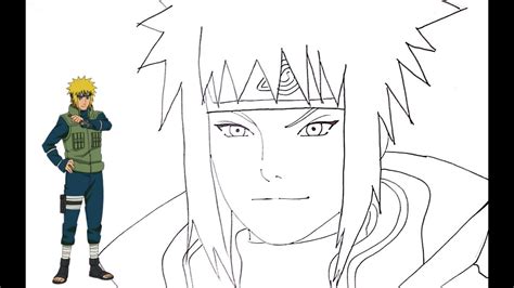 رسم ميناتو نانيكازي أنمي Naruto خطوة بخطوة بالرصاص والتخطيط الجزء