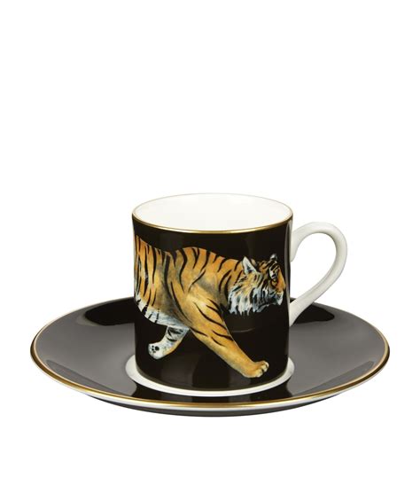 Tiger Coffee Cup And Saucer