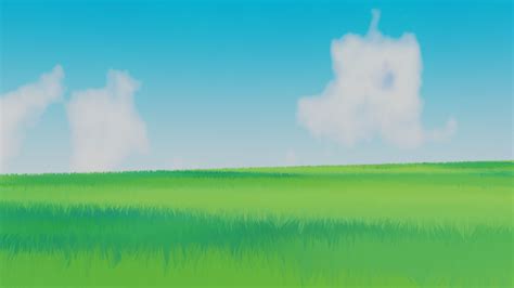 Anime Toon Grassfield Landscape 3d Cgtrader
