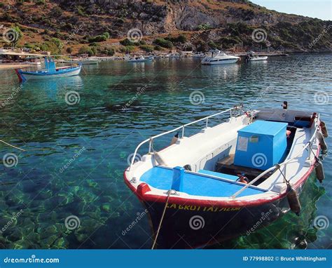 Colourful Fishing Boats Zakynthos Greece Editorial Photography