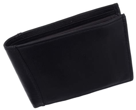 Mens Lambskin Leather Bifold Wallet With Id Flap 1183