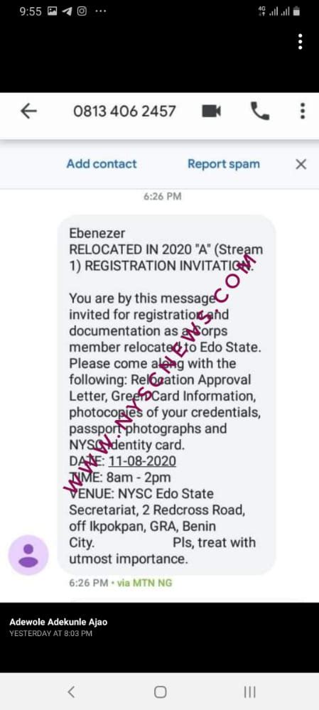 Are you a corp member or intended nysc corp member? NYSC Resumption, Documentation & Text Messages Vital ...