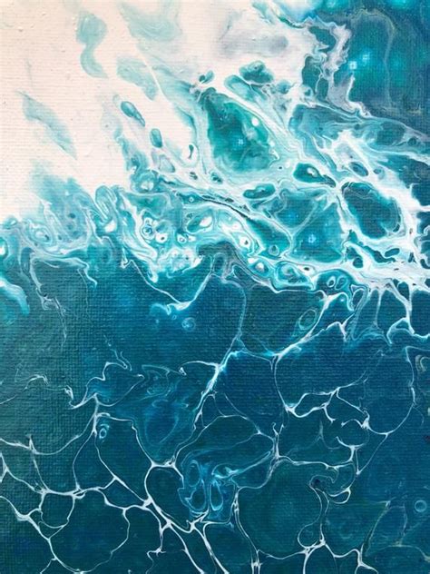 Blue Green Flow Art In 2021 Caribbean Art Ocean Texture Learn Art