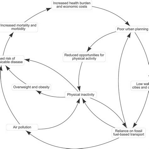 Simplified Causal Loop Diagram Showing Relationship Between Physical