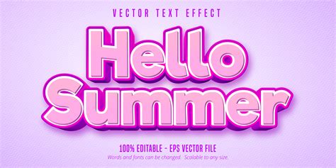 Hello summer pink editable text effect 1166611 Vector Art at Vecteezy