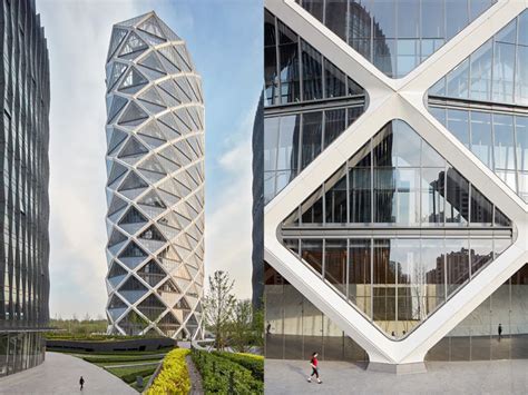 Soms Diagrid Glass Tower Rises Like A Chinese Paper