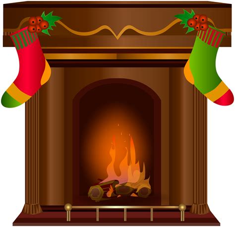 Clipart Cartoon Christmas Fireplace Fireplace World