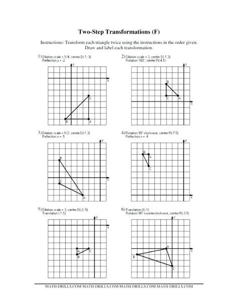 Composition Of Transformations Worksheet Answers