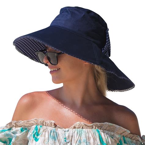 Comhats Sun Hat Women Packable Upf 50 Wide Brim With Neck Flap Uv