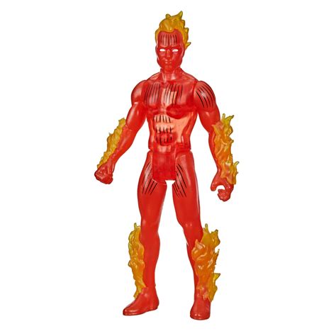 Human Torch Figurine Marvel Legends Retro Collection Series Hasbro 10