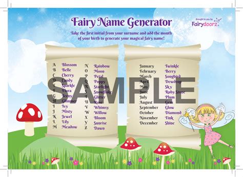 Free Fairy Name Generator For Your Fairydoorz