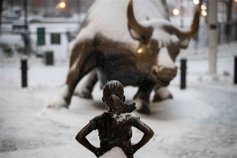 Pissing Pug Statue Added To Fearless Girl In Protest Of Corporate Nonsense The Independent