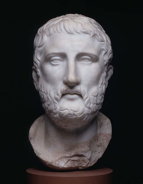 Portrait Of A Philosopher Probably Democritus Or Perhaps Hermarchus
