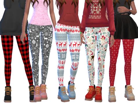 The Sims Resource Cute Christmas Leggings