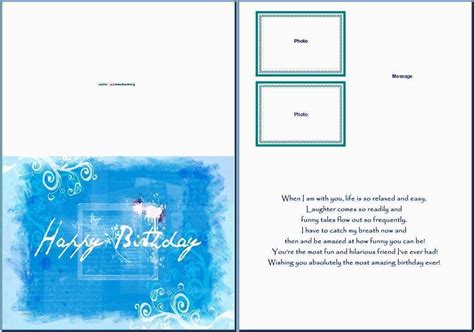 Blank Birthday Card Template Microsoft Word Cards Design Templates