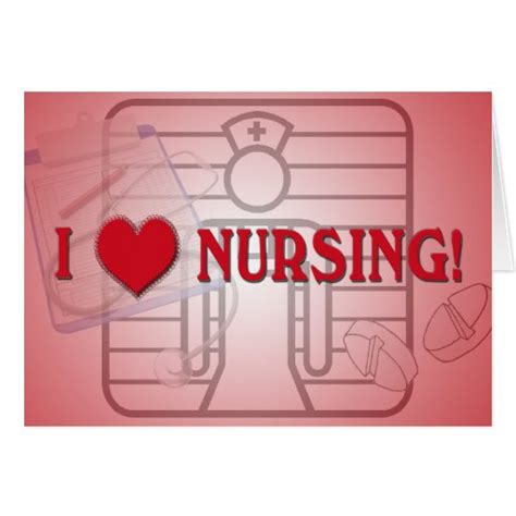 i love nursing nurse valentine heart card zazzle