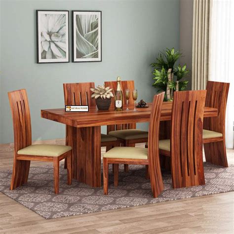 Kendalwood™ Furniture Solid Sheesham Wood Dining Table With 6 Chairs