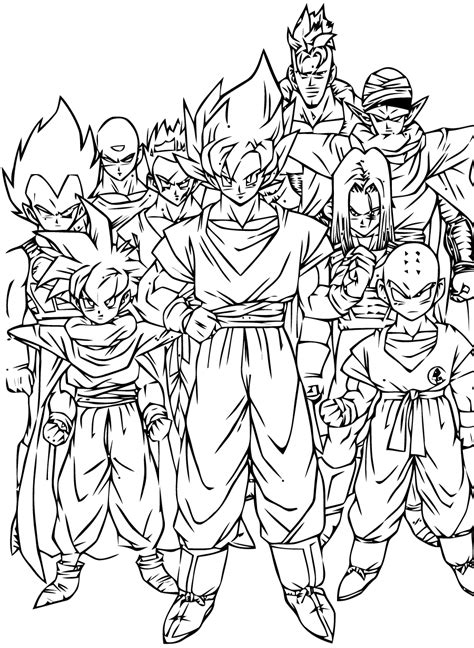 Coloriage Dragon Ball Z gratuit à imprimer