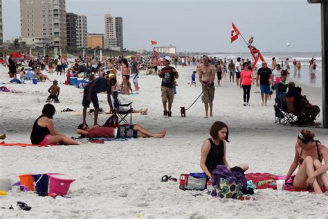 Jacksonville Beach FL March 23 2014 The Beach Was Super Crowded For