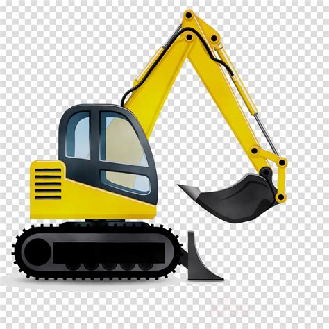 Cartoon Background Clipart Excavator Bulldozer
