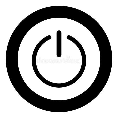Button Turn On Or Off Icon The Black Color Icon In Circle Or Round