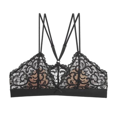 lilymoda new arrivals lace underwear sexy high quality wire free bralette triangle cup bra