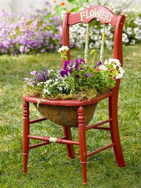 Great for a cosy lounge area or when you. Creative garden decoration - Transform old chairs with ...