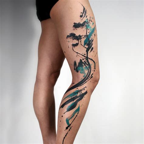 Abstract Leg Tree Tattoo Tattoos Tattoo Artists Tattoo Styles