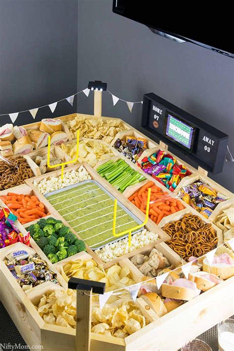 6 Snack Stadiums Worth Cheering For Super Bowl Party Super Bowl Snack Stadium Diy Super Bowl