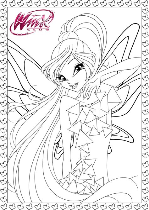 Winx Club Mermaid Bloom Coloring Page Cartoons Mermaid Coloring Pages