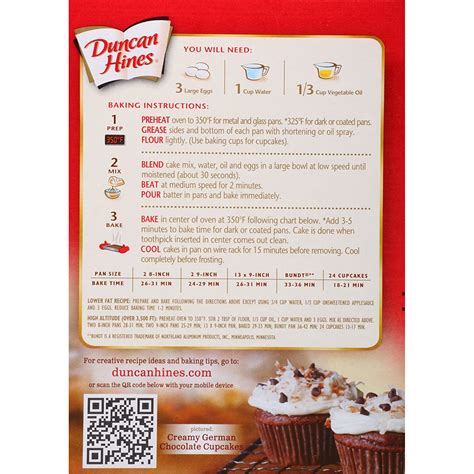 Duncan Hines Cake Instructions