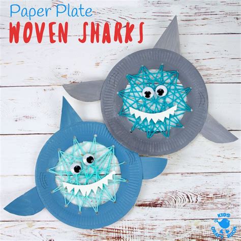 Paper Plate Shark Sewing Craft Crafts For Boys Shark